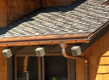 Gutter and comp roof Gutter and comp roof